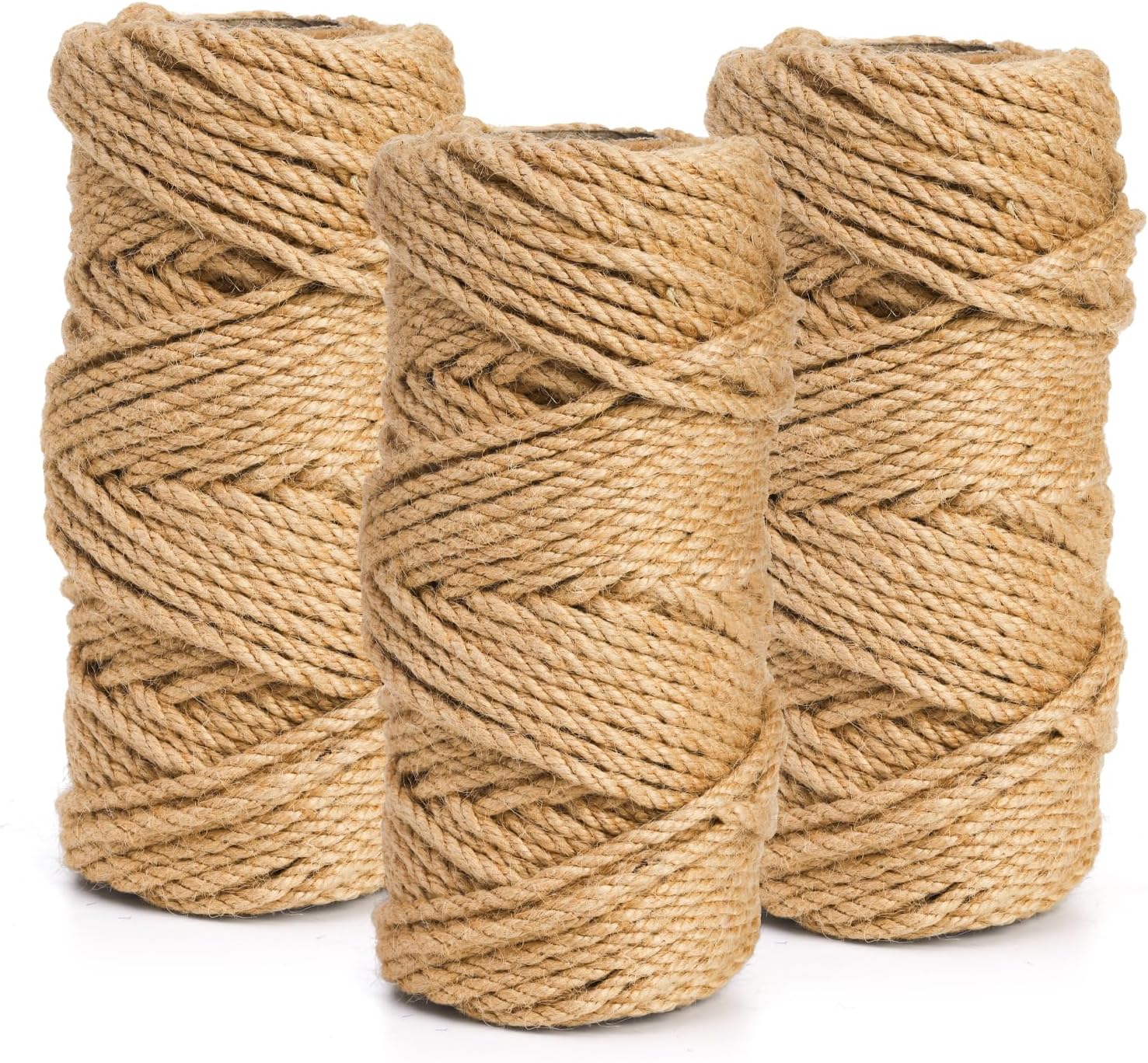 Amazon.com: ZENFUN Jute Rope 5mm 492 Feet, 3 Rolls Natural Jute Twine ...