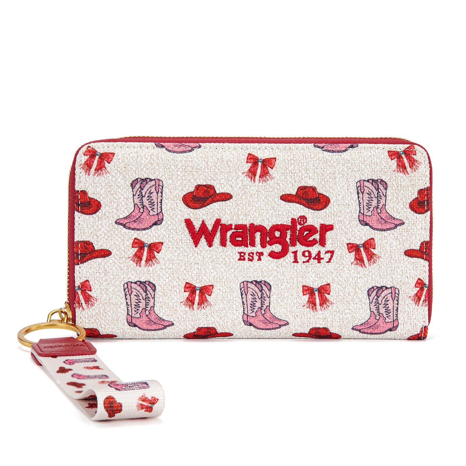 x Wrangler Rodeo Icons Wallet for Women Western Wristlet Wallets Large Travel Wallet Ladies Female Wallet with RFID Blocking