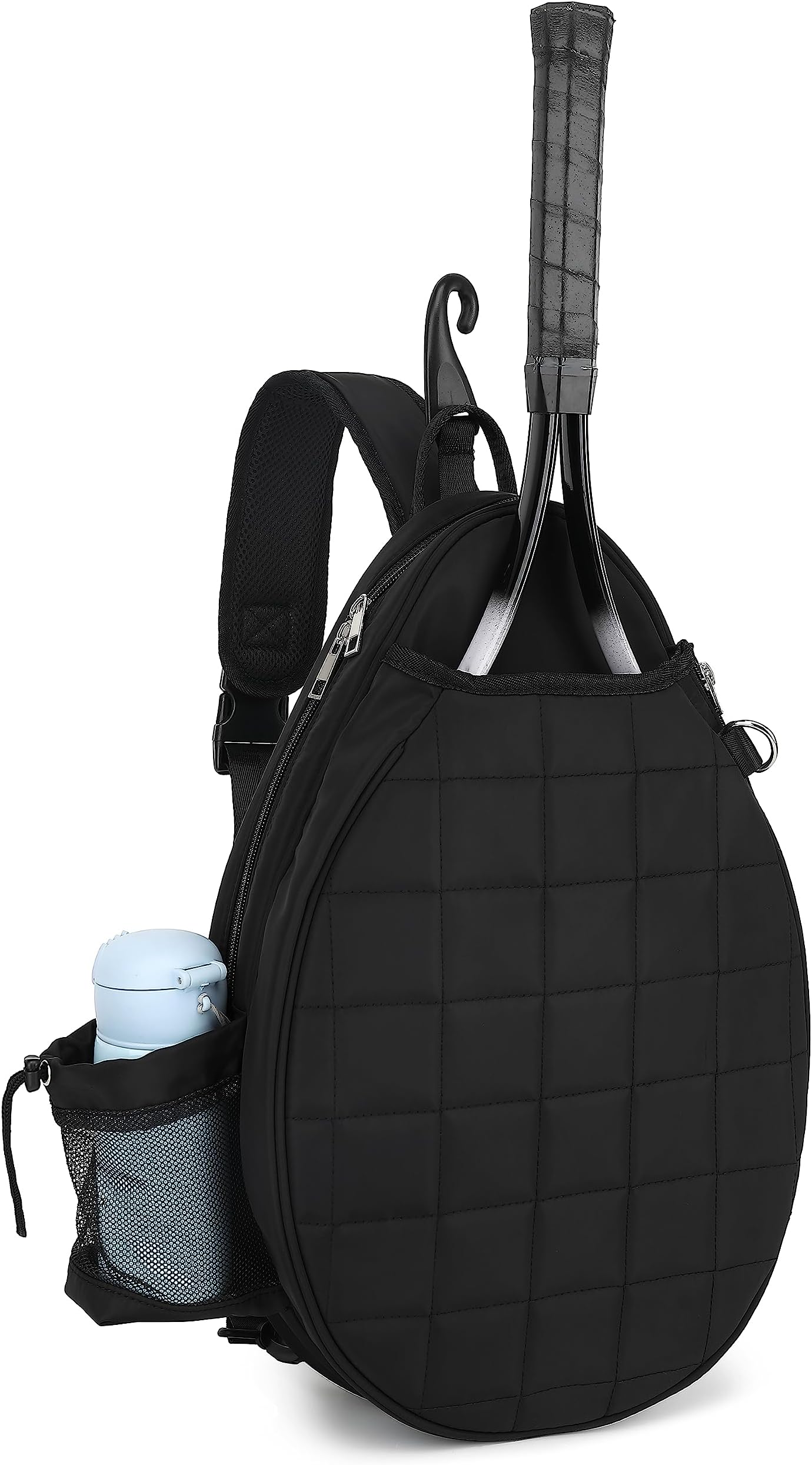Water Resistant Quilted Tennis Racket Shoulder Bag for Pickleball Racket Badminton Racket