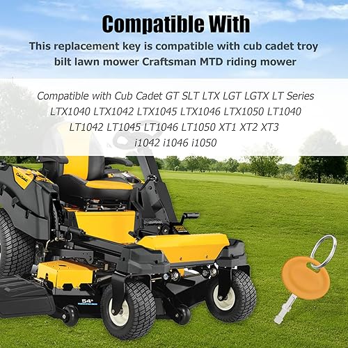 Miniatura 6 de Llave de repuesto para cortacésped Cub Cadet XT1 ZT1 LT LTX Troy Bilt Craftsman MTD, repuesto 925-2054A 925-1745A 625-05000 625-05002, paquete de 4