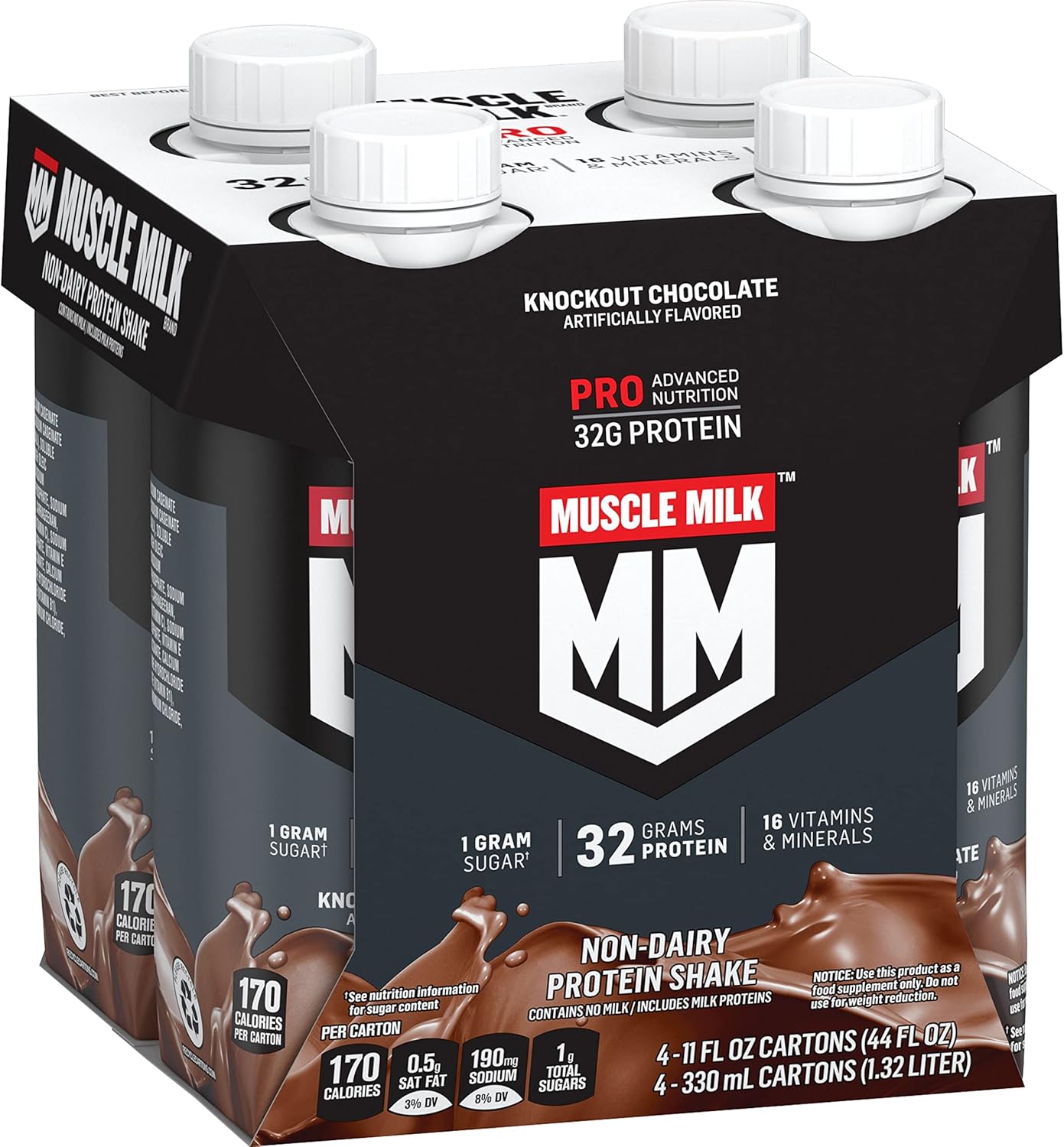 Muscle Milk Pro Series Protein Shake, Knockout...