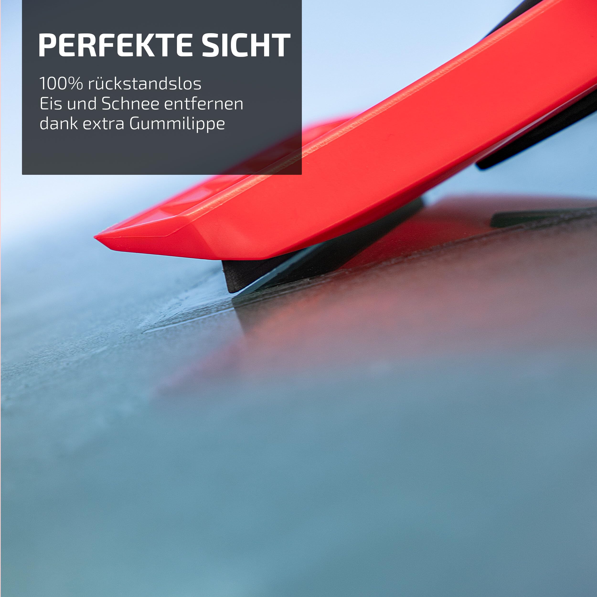 HEYNER® Samochodowa skrobaczka do lodu z trzepaczką Skrobaczka do lodu i miotełka z ergonomicznym, miękkim uchwytem