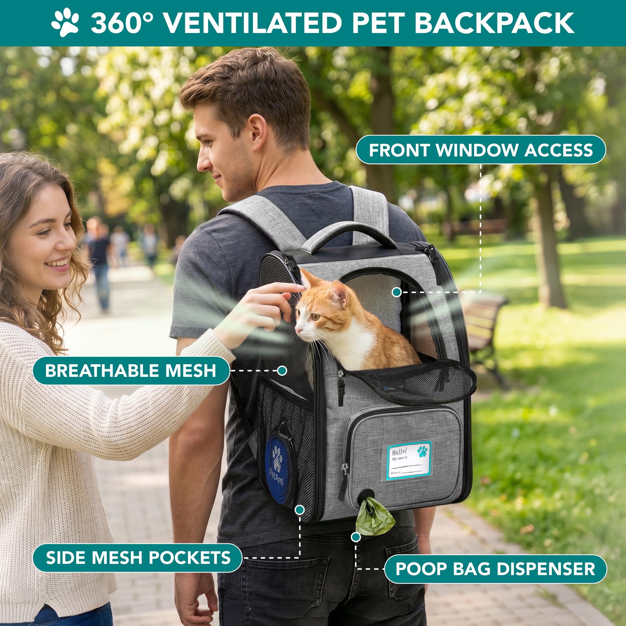 Amazon.com: PetAmi Expandable Dog Backpack Carrier for Cats & Pets