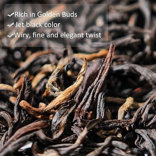 Miniatura 5 de Taimei Teatime Procelain - Juego de 9 teteras 372 onzas con taza y platillo juego de 4 paquetes con té negro chino Bailin Congou té de hojas sueltas