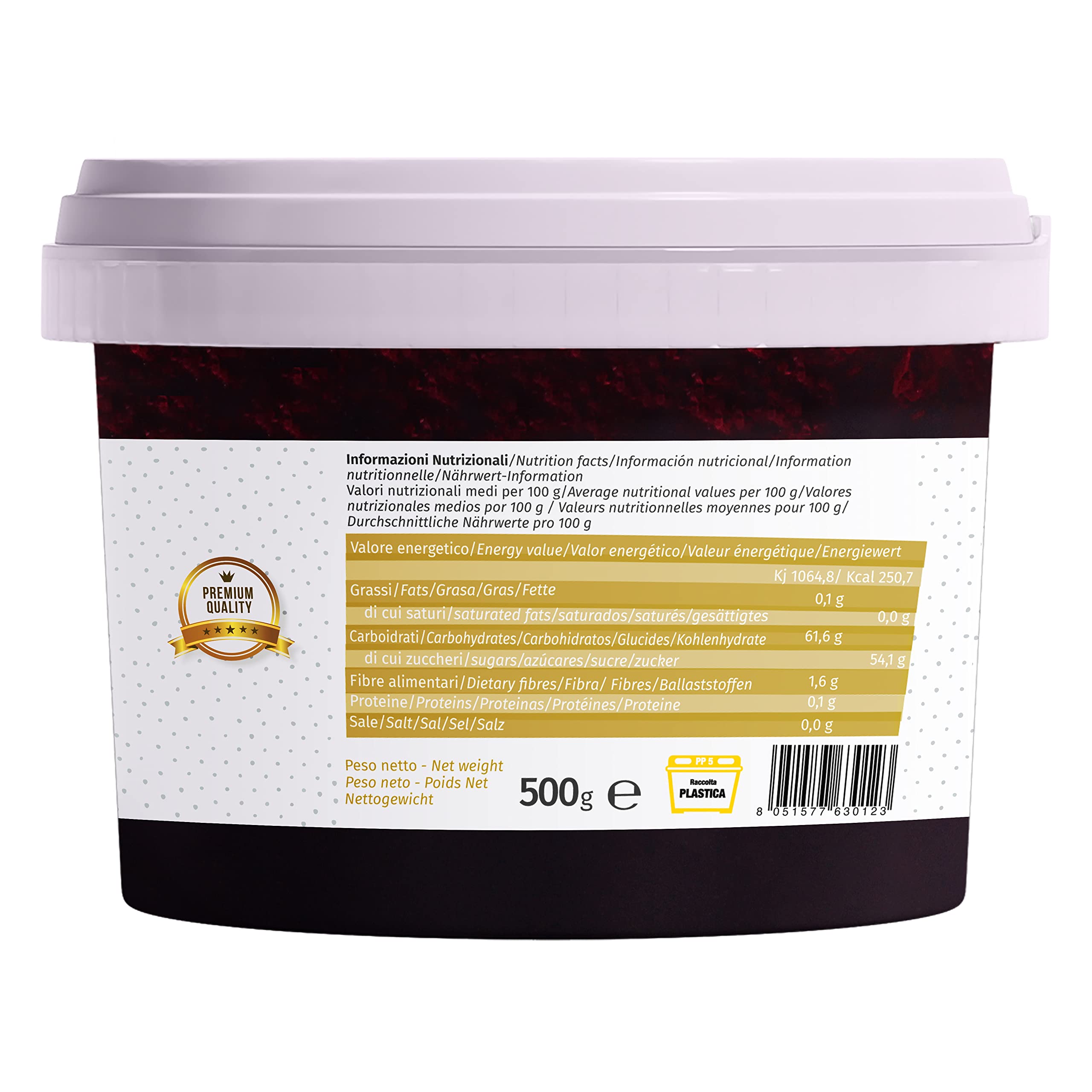 Pasta Gelato Frutti Di Bosco Al Naturale 500 gr ottimo in piego in Gelateria e Pasticceria