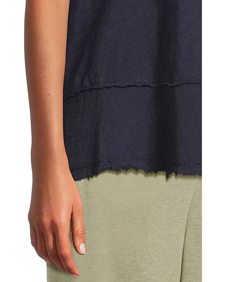 Mod-o-doc Half Sleeve V-neck Mix Media Top - #4 of 5