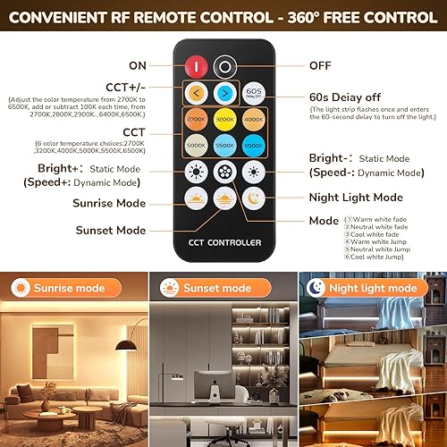 Miniatura 3 de Luces para debajo del gabinete enchufables, 4 piezas ultra finas de 12 pulgadas, 144 luces LED regulables debajo de la encimera con función de