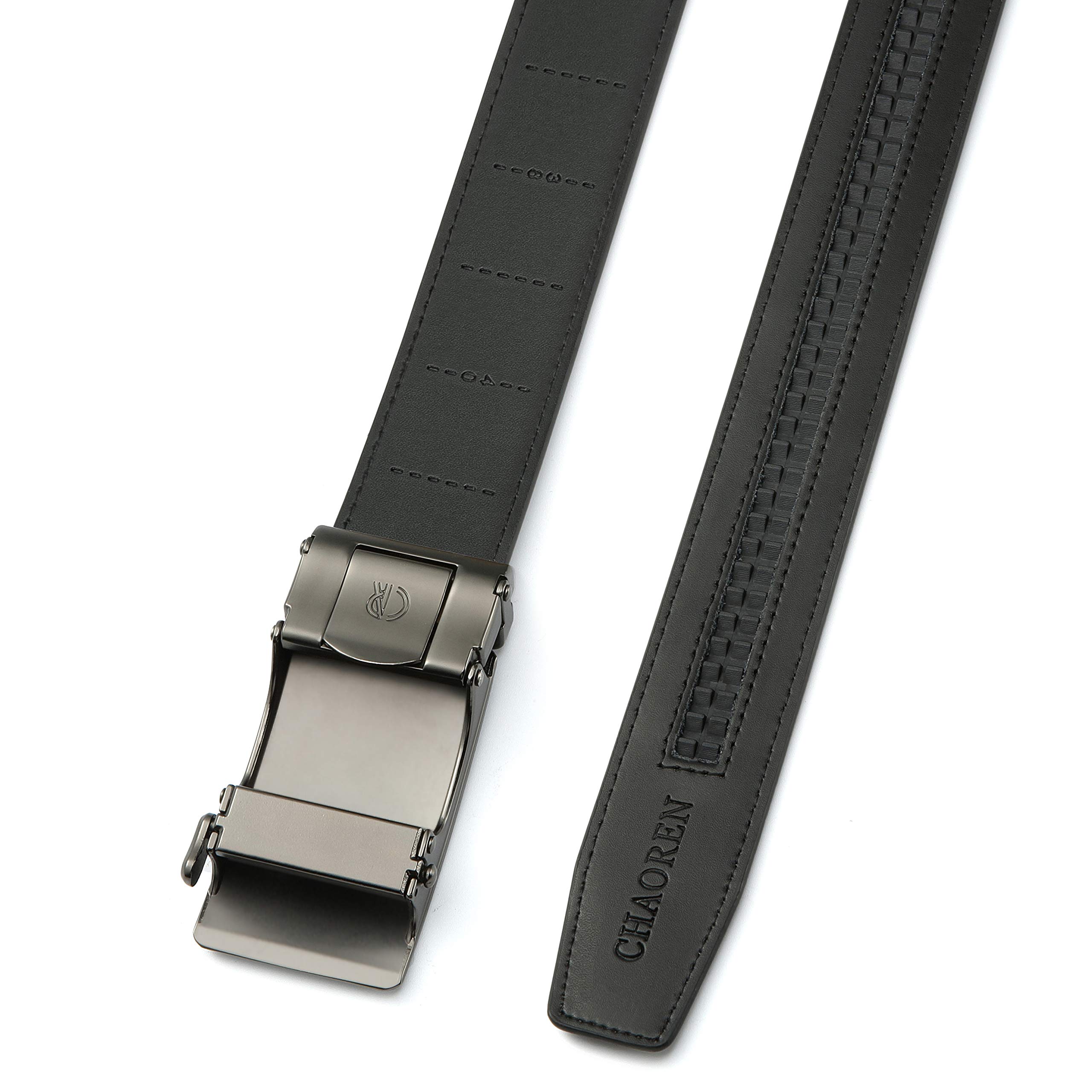 CHAOREN Cintura Uomo Pelle - Cinta Uomo senza Buchi Fibbia 35mm