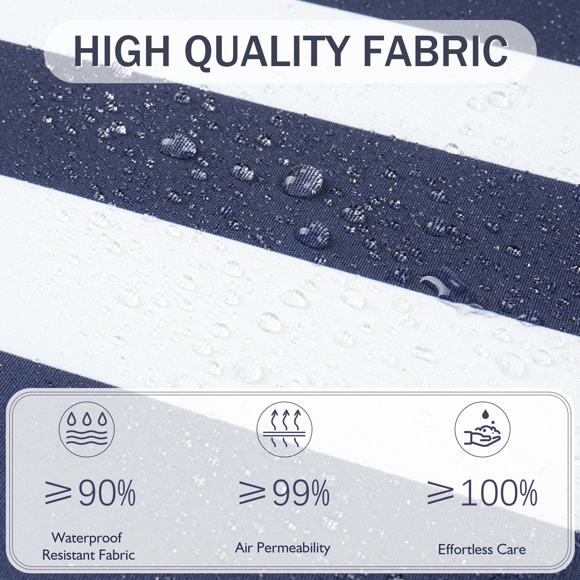 Enipate Set di 2 cuscini profondi per esterni, resistenti alle intemperie, con cerniera e maniglia, 61 x 61 x 10,2 cm, cuscini per sedie in vimini per patio, cortile, giardino