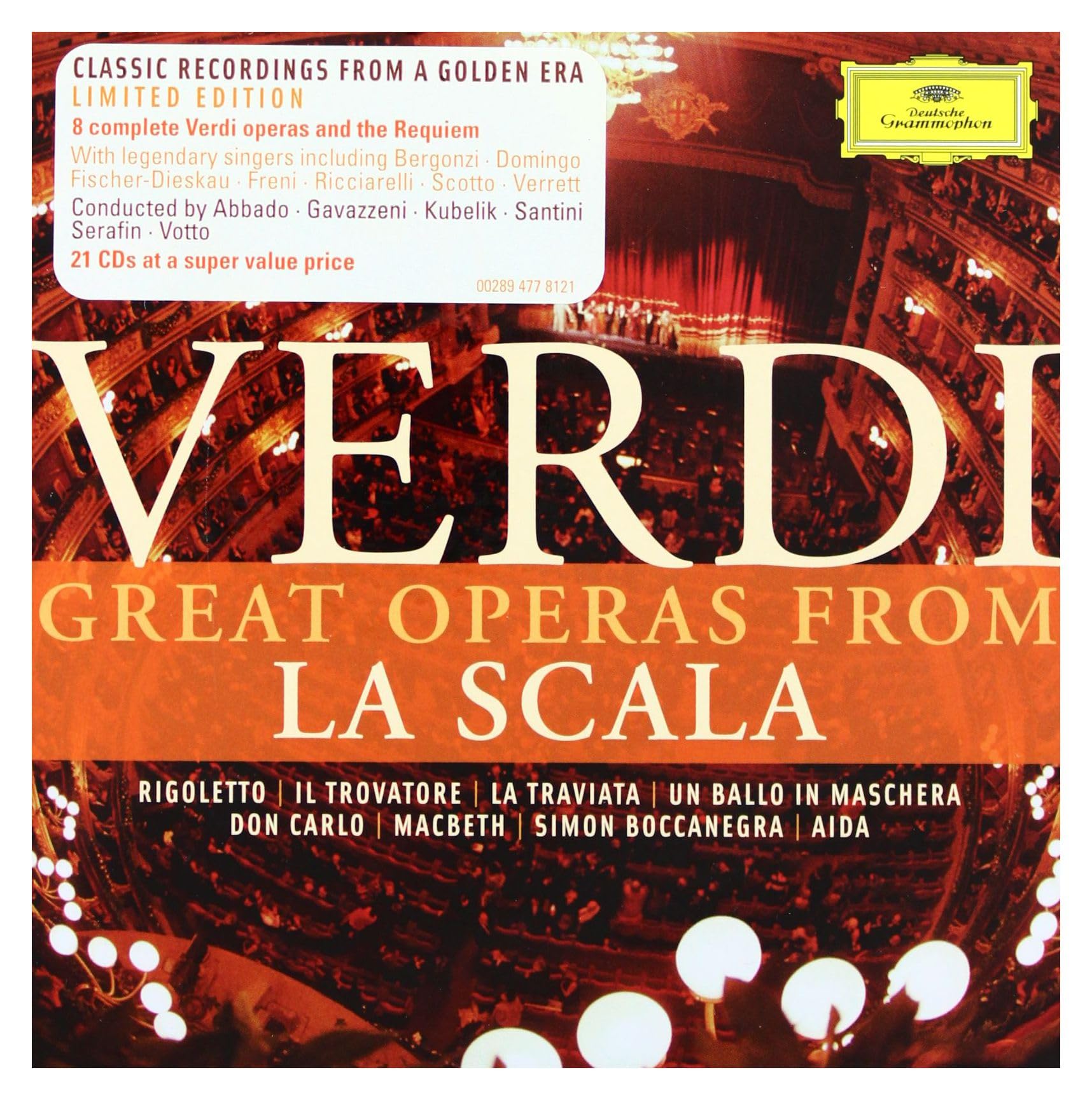 Giuseppe Verdi: Great Operas From La Scala: Amazon.co.uk: CDs & Vinyl