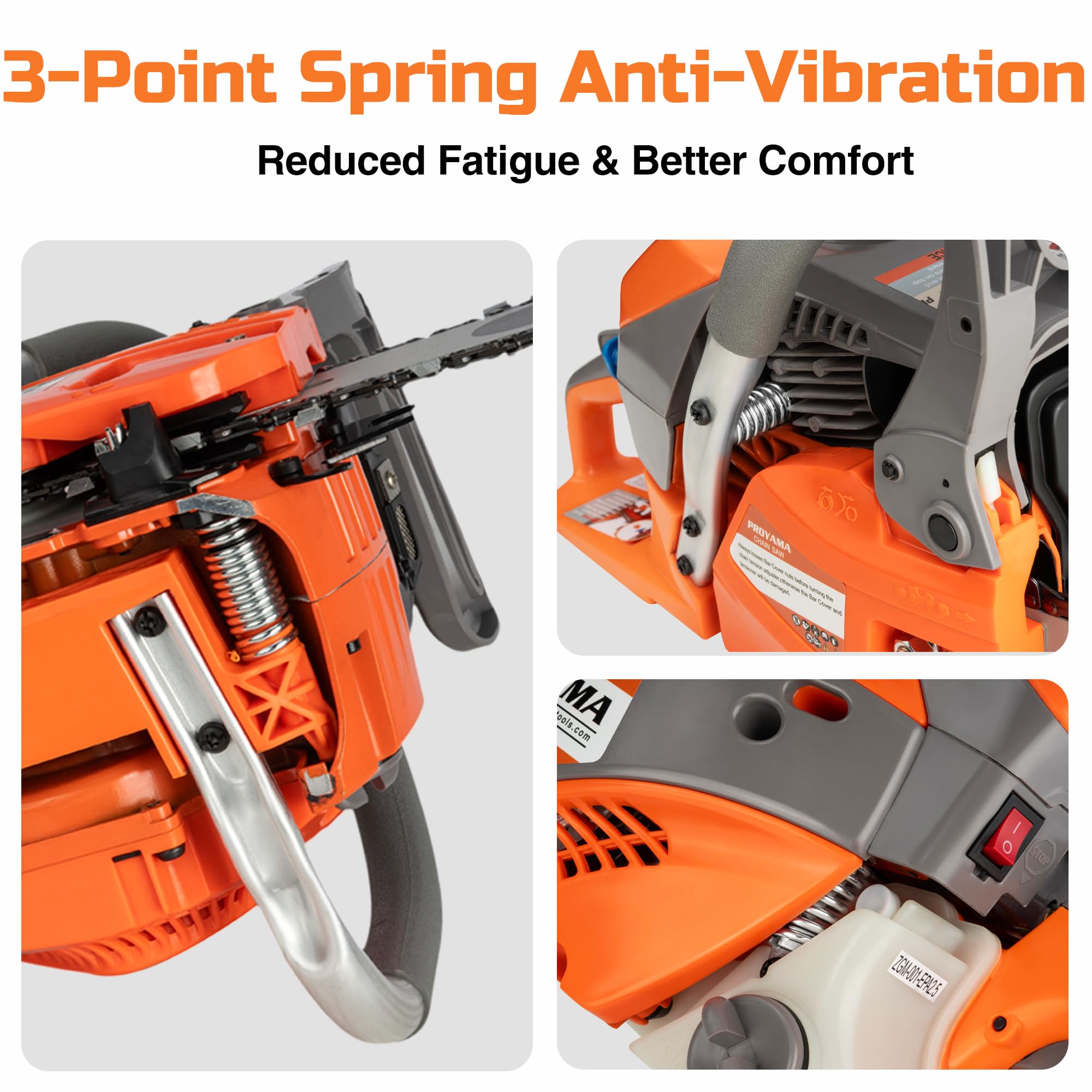 PROYAMA 62cc Chainsaw - Powerful & Vibration Reduction -2