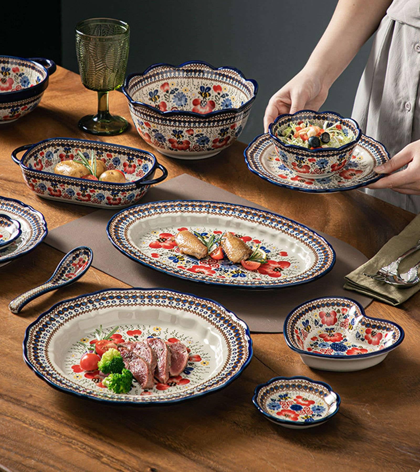 Miski ceramiczne, Ceramiczna miska na makaron instant, miska na zupę cebulową z uchwytem, ​​zastawa stołowa w stylu vintage o pojemności 600 ml, miska ceramiczna, kuchenka mikrofalowa i piekarnik
