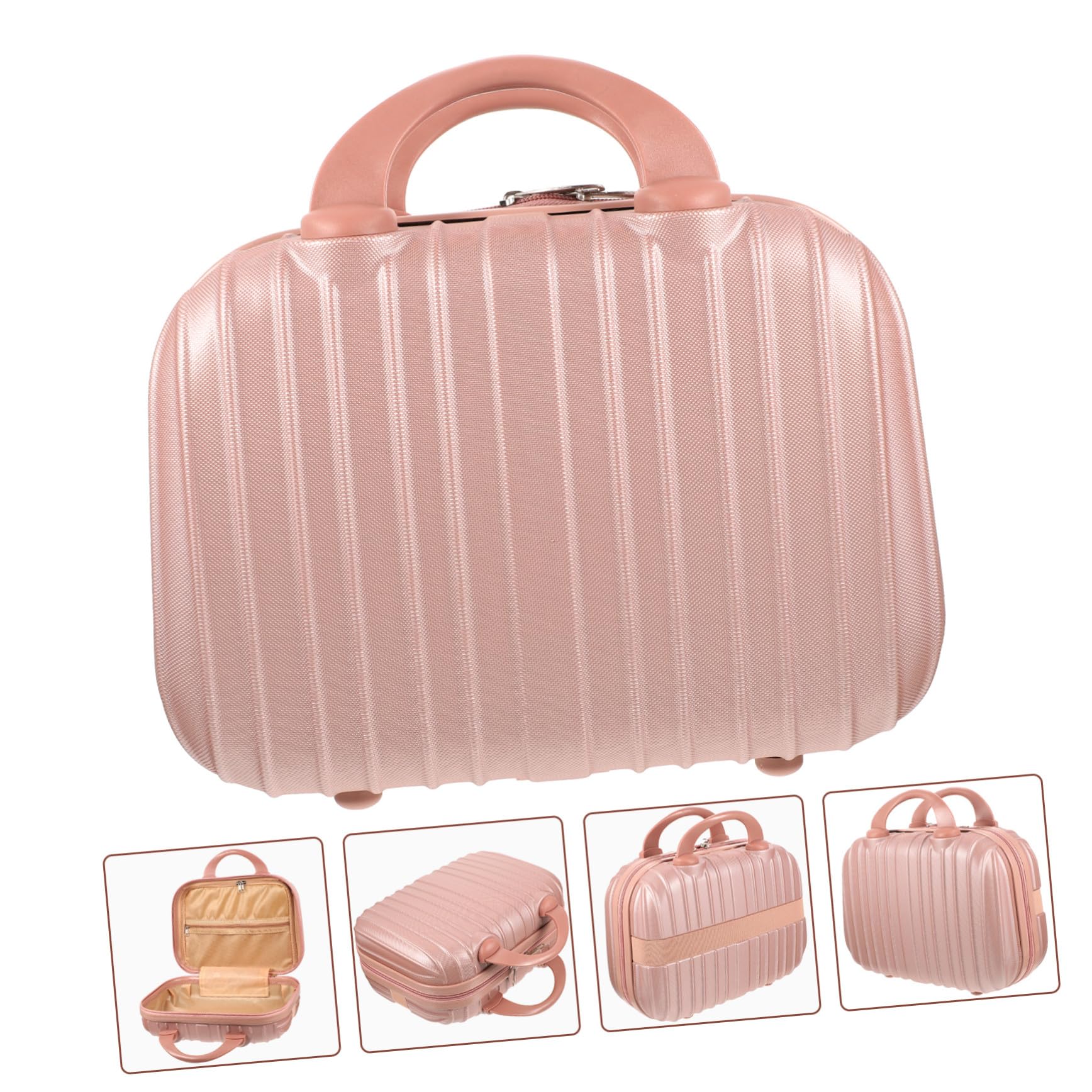 Ipetboom Borsa Cosmetica Da Viaggio Multifunzione Manico, Valigetta Porta Rossetti e Profumi Grande Capacità, Custodia Portatile Per Trucchi Da Donna Per Uso Quotidiano e Viaggi