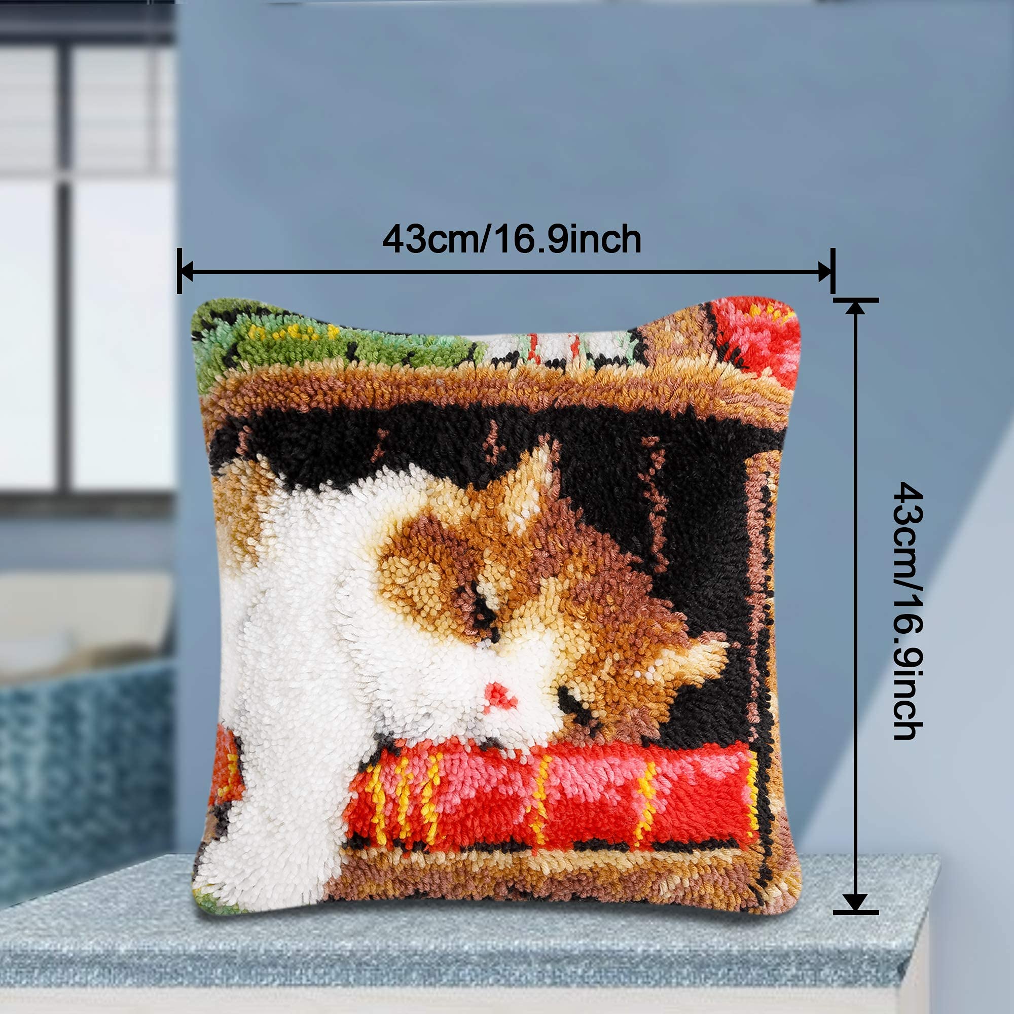 Kit Per Cuscino Con Gancio A Scatto 43x43 Cm - DIY Per Principianti E Adulti - Foto 2