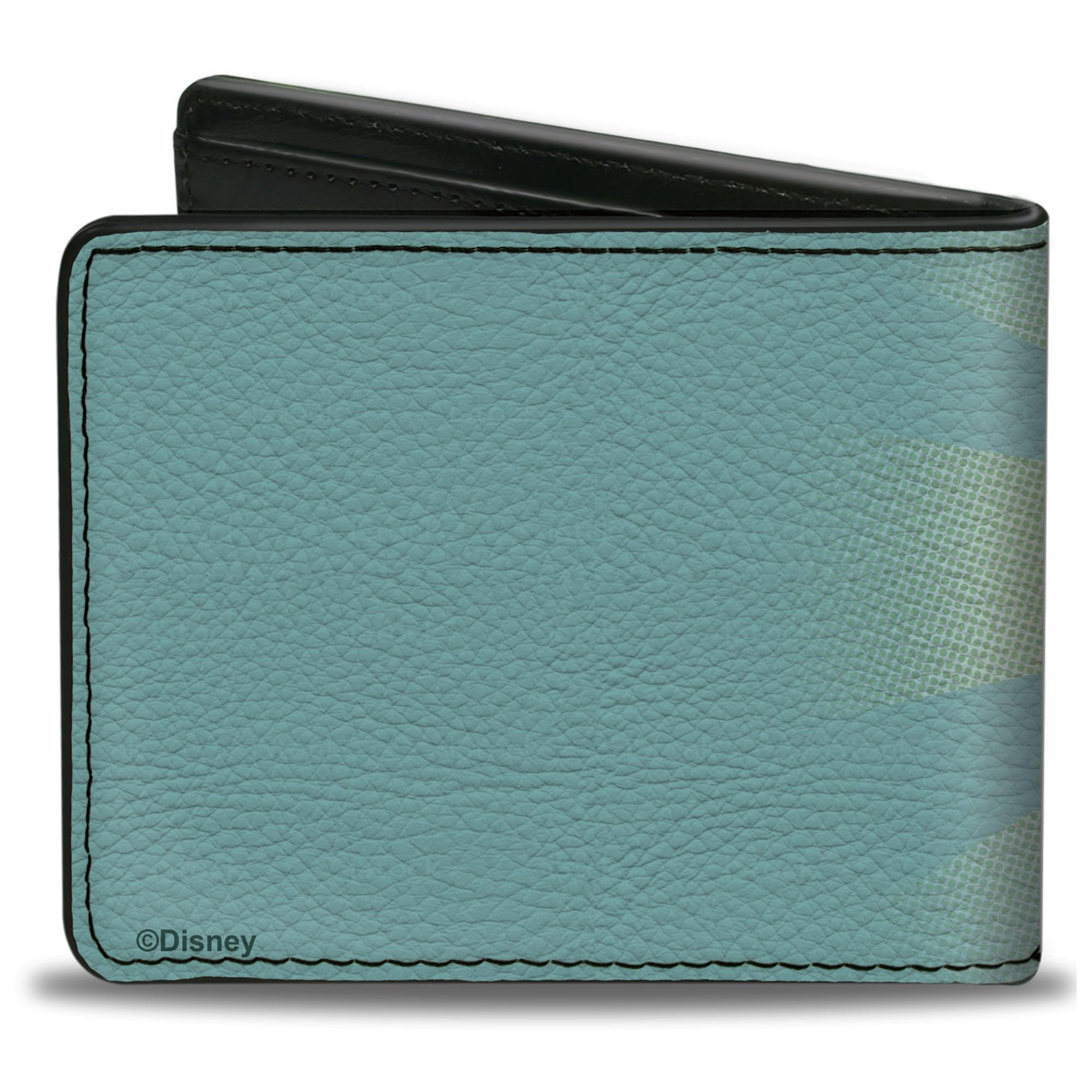 Disney Wallet, Bifold, Frozen Olaf Rays and Japanese Characters Blues Yellows, Vegan Leather