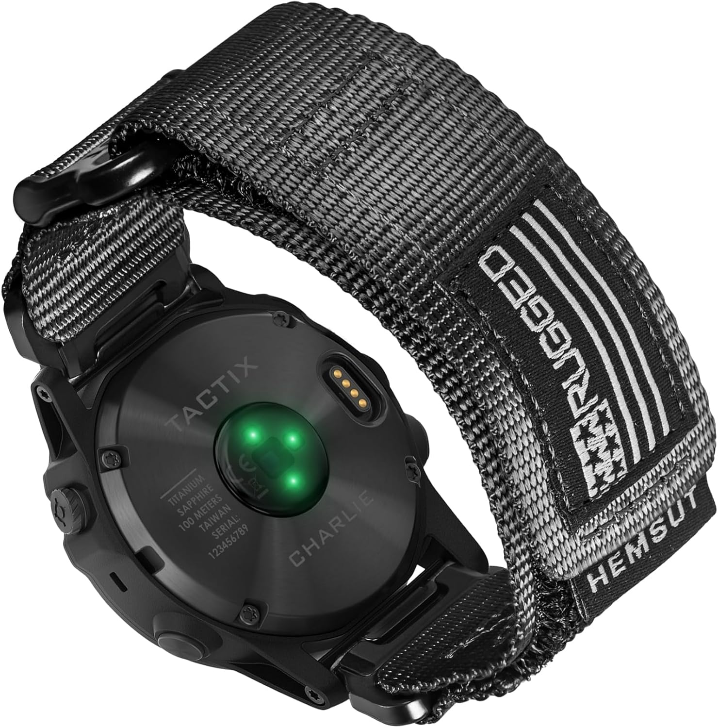 Nylon Sports Watch Band, 22mm Military Strap Compatible with Garmin Fenix 8 47mm /7/7 Pro/6/6 Pro/5/5 Plus/E 47mm, MARQ Athlete/Golfer/Driver/Captain/Adventurer/Commander, Instinct 2/Crossover/Tacical/Esports/Tide, D2 Delta S/Descent G1, Approach S60/62/S70 47mm, Forerunner965/955/945/935/745,Quatix 6/5, Epix 2 Black Middle Wrist (7.2'' to 8.2'')