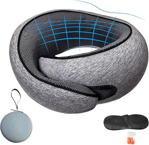 Premium Travel Pillow, 2025 New Memory Foam Neck Pillow, 360°