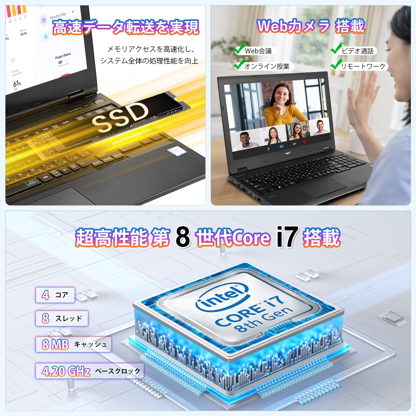 Amazon.co.jp: 【整備済み品】中古 ノートパソコン NEC VersaPro VKH19 