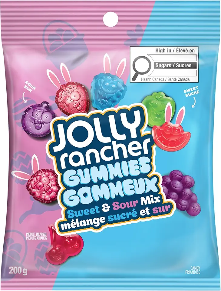 JOLLY RANCHER Gummies Sweet &amp; Sour Mix 200g, Easter Candy, Easter Basket Stuffers