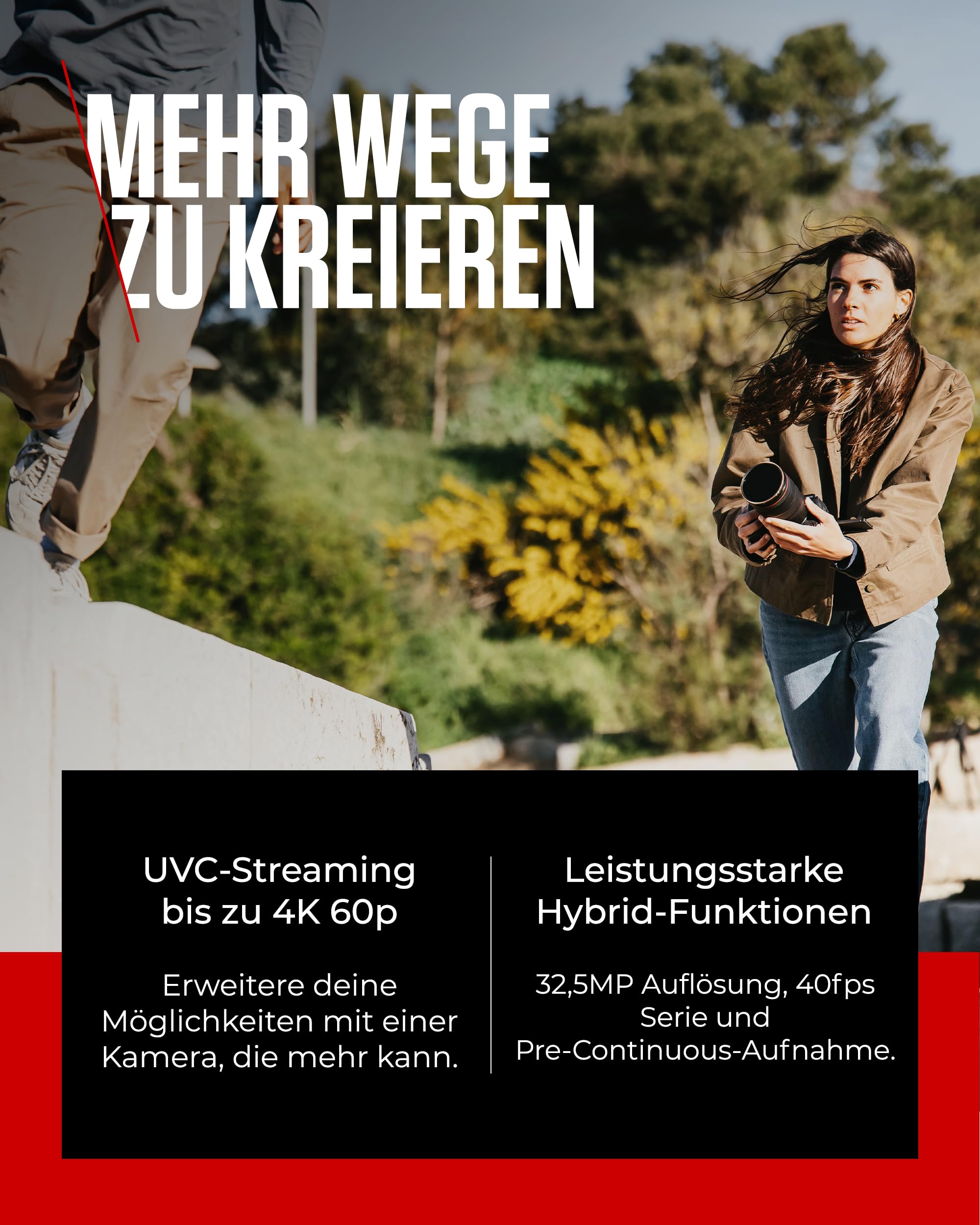 Canon EOS R6 V Spiegellose Vollformatkamera Kompakt | 7K RAW Video, Bildstabilisator & Open Gate Recording | Vlogger-Kamera für Content Creation, Reisen | Kompatibel mit RF-Objektiven