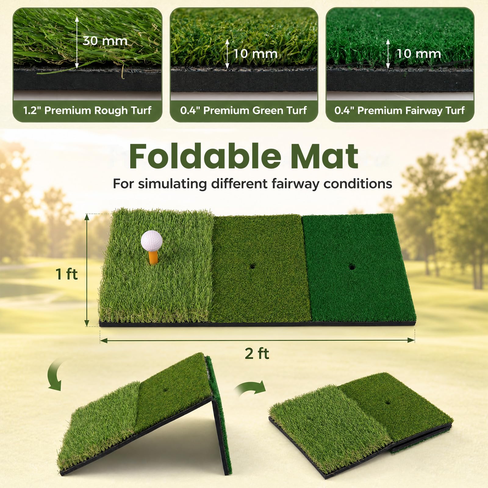 LIFEZEAL Golfnetz 314 x 199 cm, Golf Übungsnetz mit Schlagmatte, Trainingsnetz Set inkl. Bällen, Tee & Tragetasche, Zielnetz für Outdoor & Indoor, Schwung Training Set für Golfliebhaber