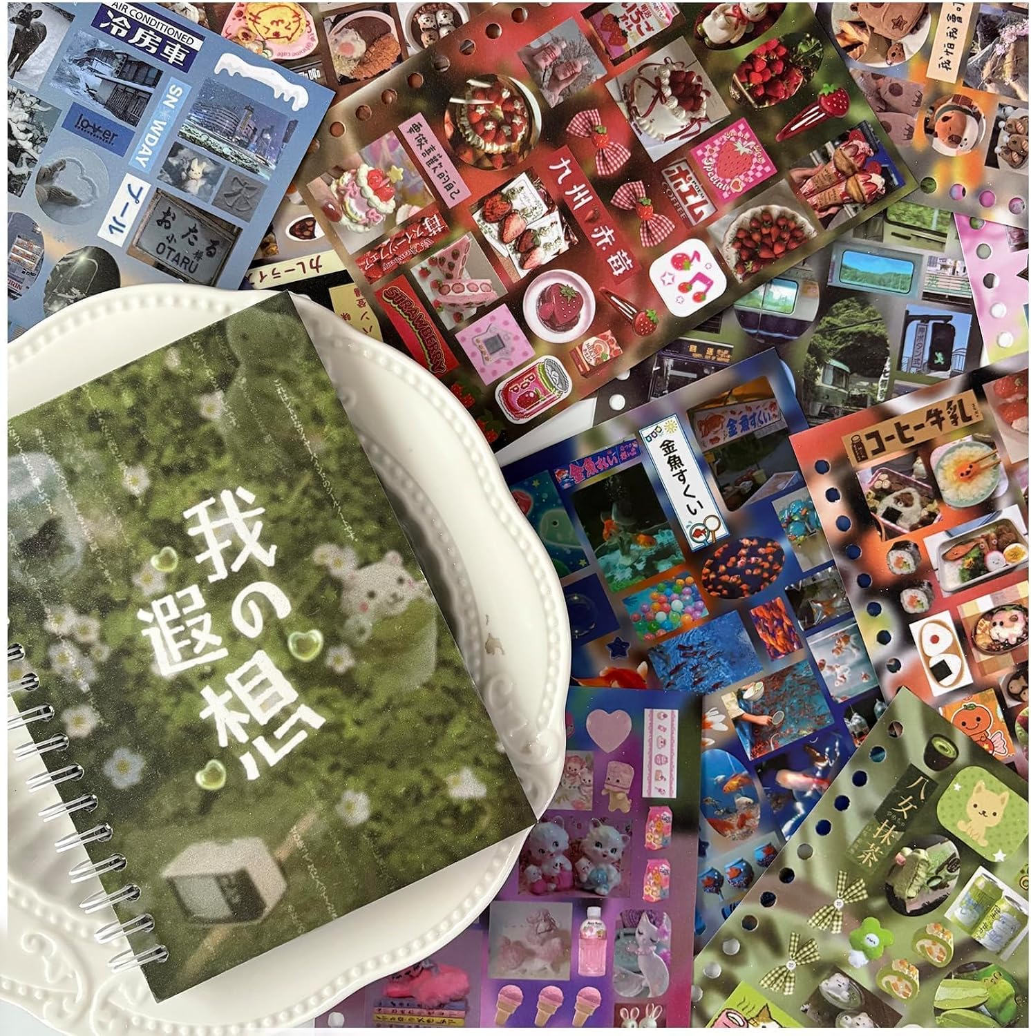 Japanese Sticker Book for Journaling Supplies,Vintage Japanese Stickers image 2