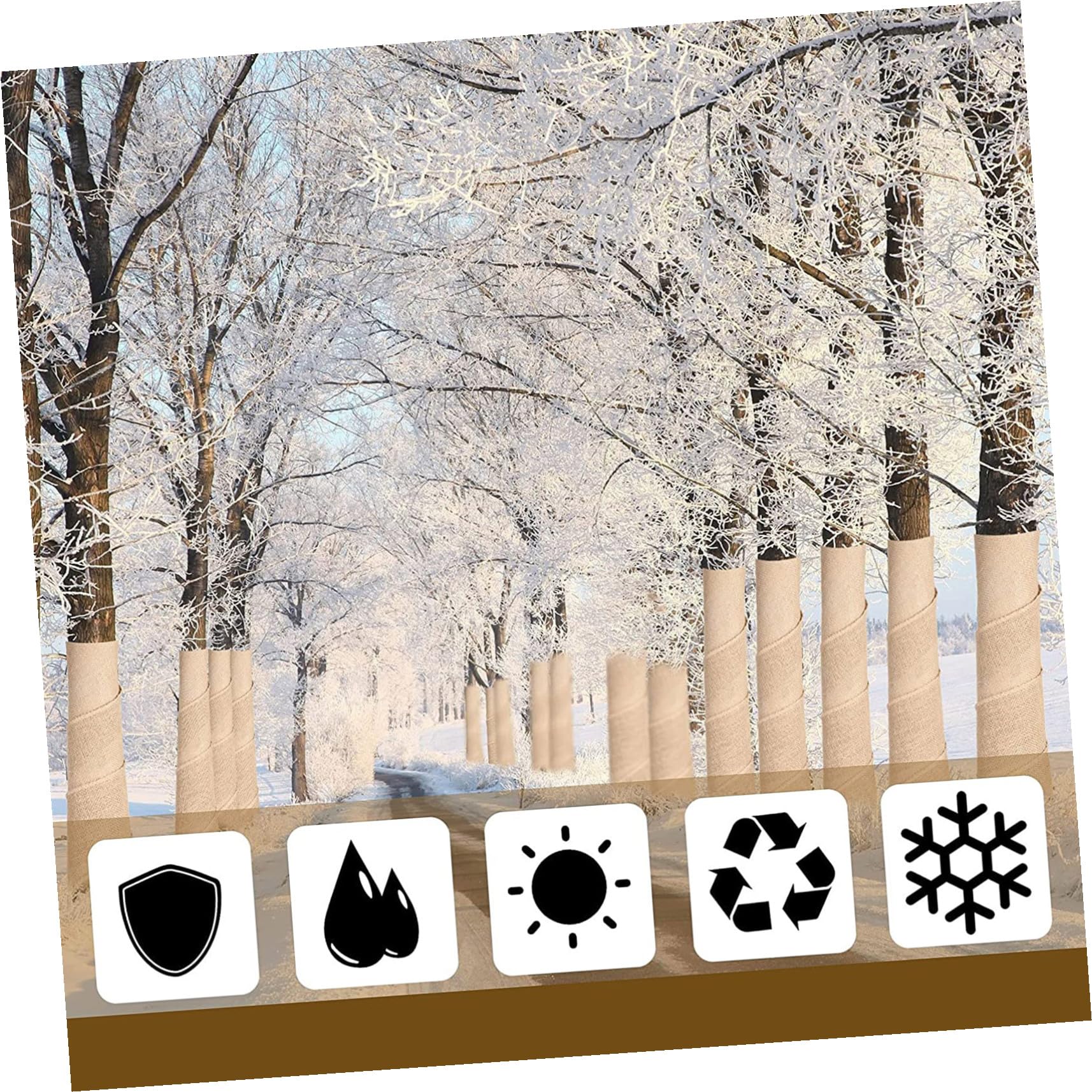 SHINEOFI Protezione Tronco Albero Antigelo Naturale Juta Traspirante Avvolgibile Antivento per Piante Giardino Balcone