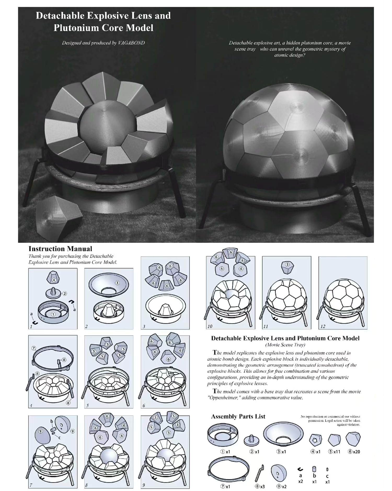 新品未使用plutonium imagination 147cm Amazon.com: Atomic Bomb Nuke Plutonium Sphere Internal Model