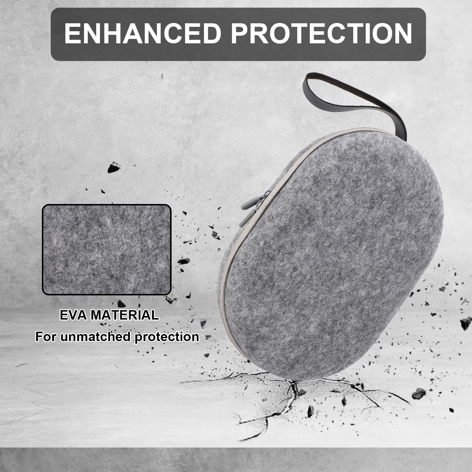 Gugxiom Custodia Rigida per Meta 3 VR, Custodia da Trasporto Portatile in Materiale EVA, Borsa da Viaggio Rigida per Occhiali e Controller Meta 3 VR