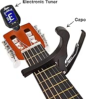 Vista 3 de Guitarra de madera de 30 pulgadas con estuche y accesorios para niños/niñas/niños/principiantes (caoba)