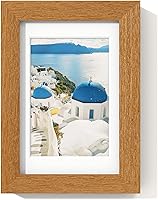 Vista 204 de Axeman Marco para póster de 18 x 24 pulgadas con paspartú para 16 x 20 pulgadas, marco de fotos de madera maciza de roble con vidrio templado, marco