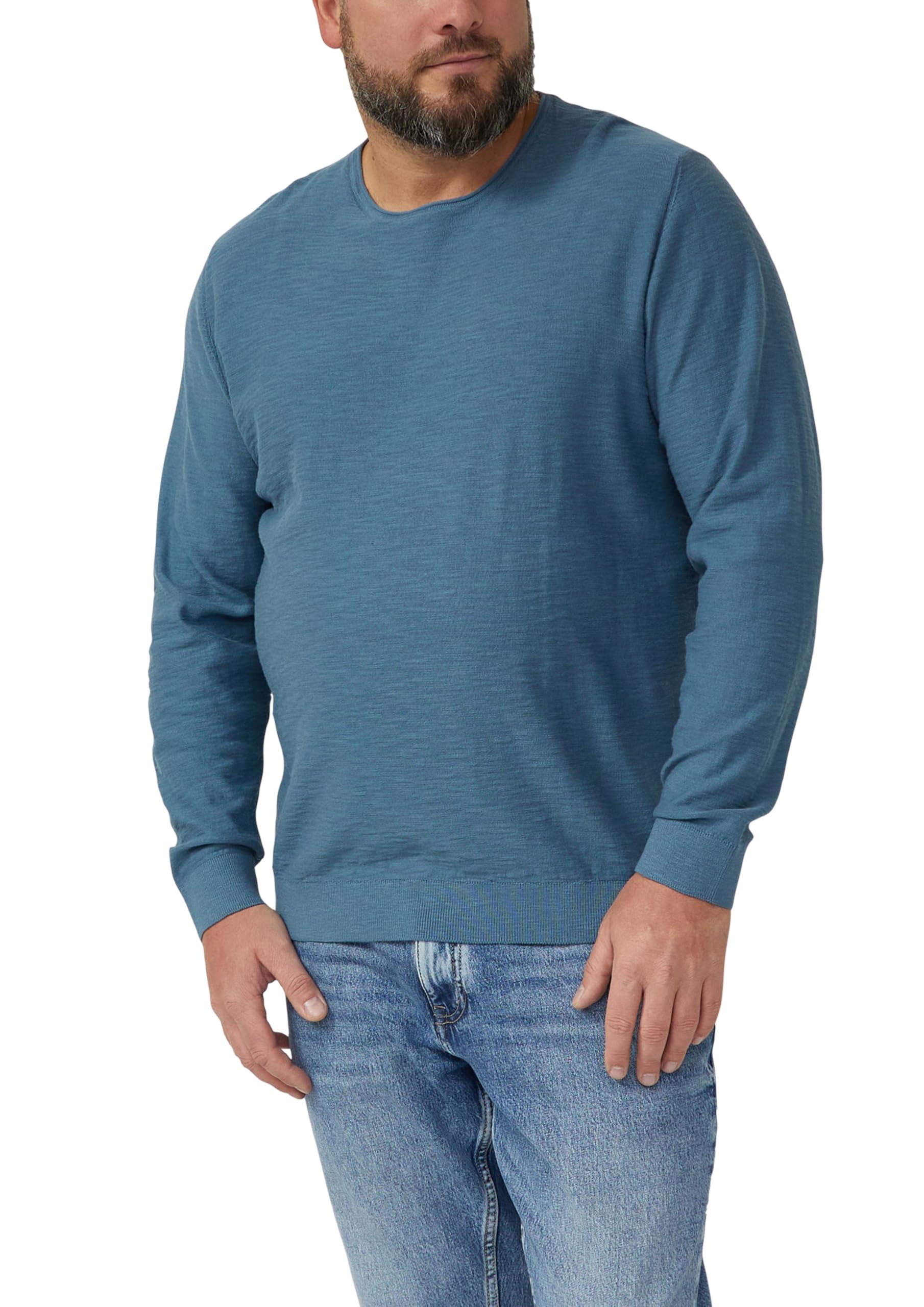 s.Oliver Strickpullover mit Flammgarnstruktur und Rollkante