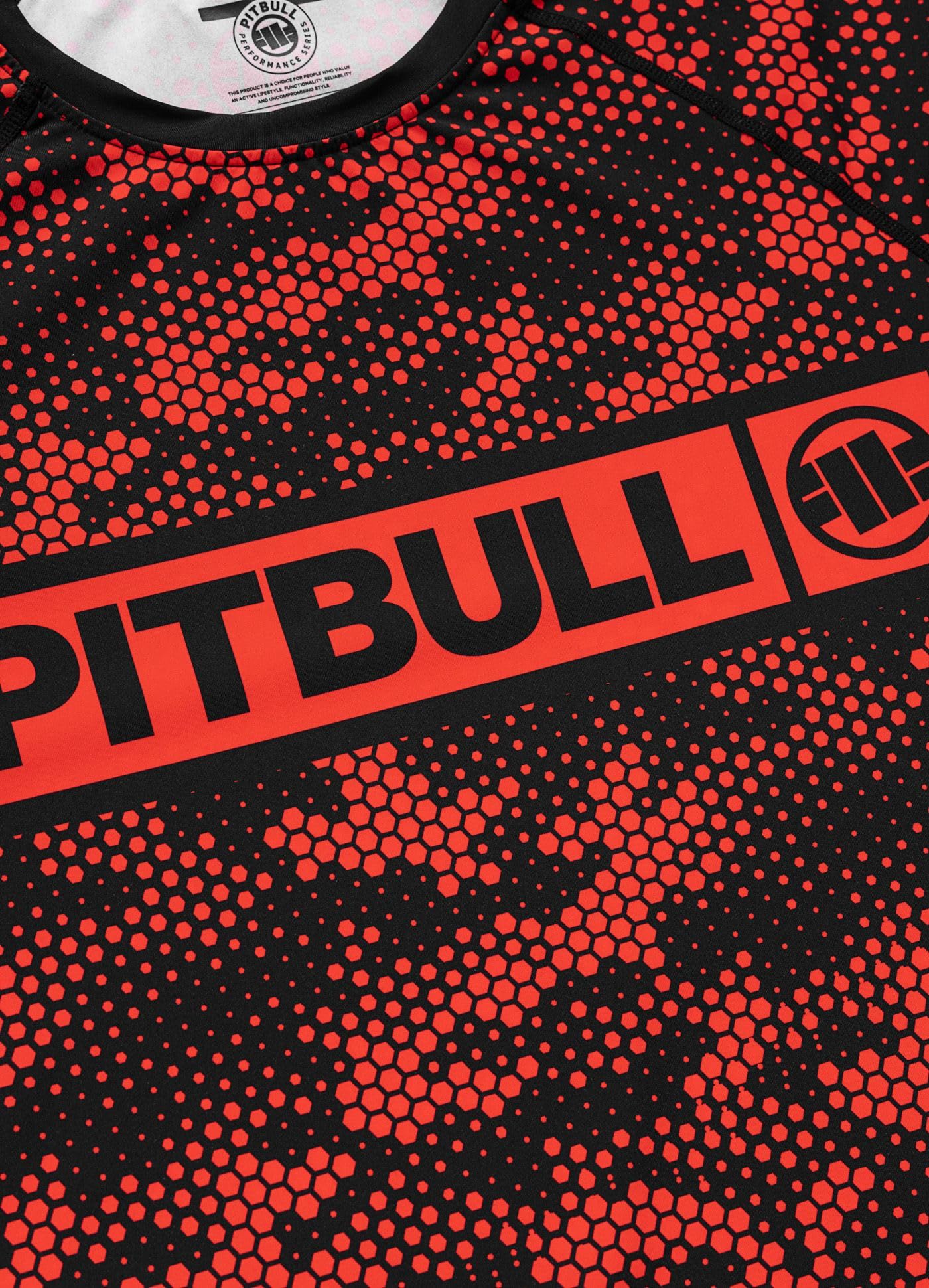 PITBULL - Herren Rashguard T-Shirt HEX CAMO Hilltop, Rash Guard Tshirt | Rashguard Kurzarm, Funktionsshirt Elastisch, UV Shirt Herren, Schnelltrocknend, Training Fitness Gym Shirt