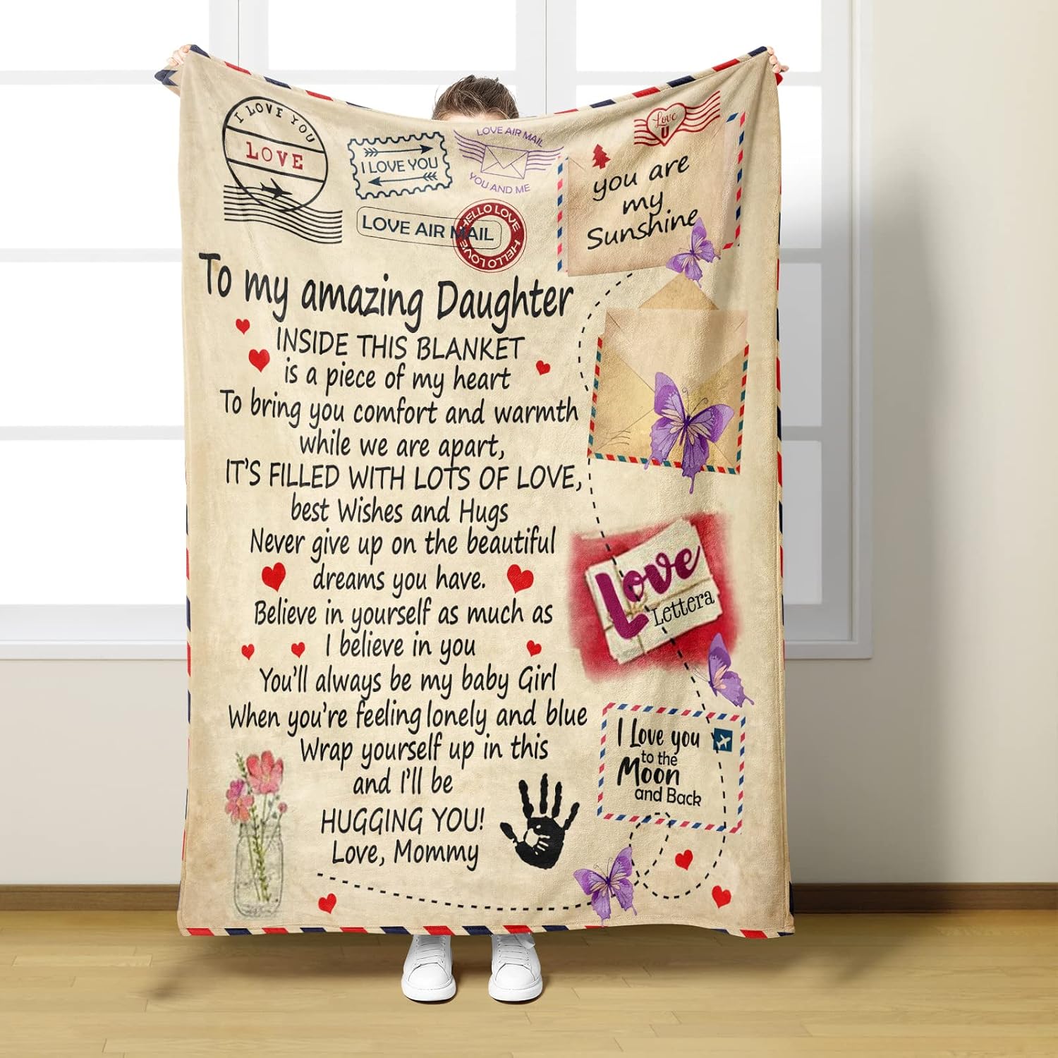 NABURGRI Daughter Blanket from Mom,Gifts for Daughters from Mothers,Birthday Gifts