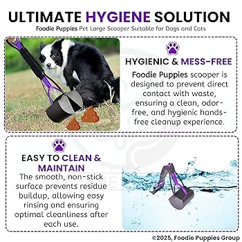 Dog Pooper Scooper With Long Handle, 23.6"/60c Easy Squeeze Trigger Jubo Jaws Dog Poop Scoop