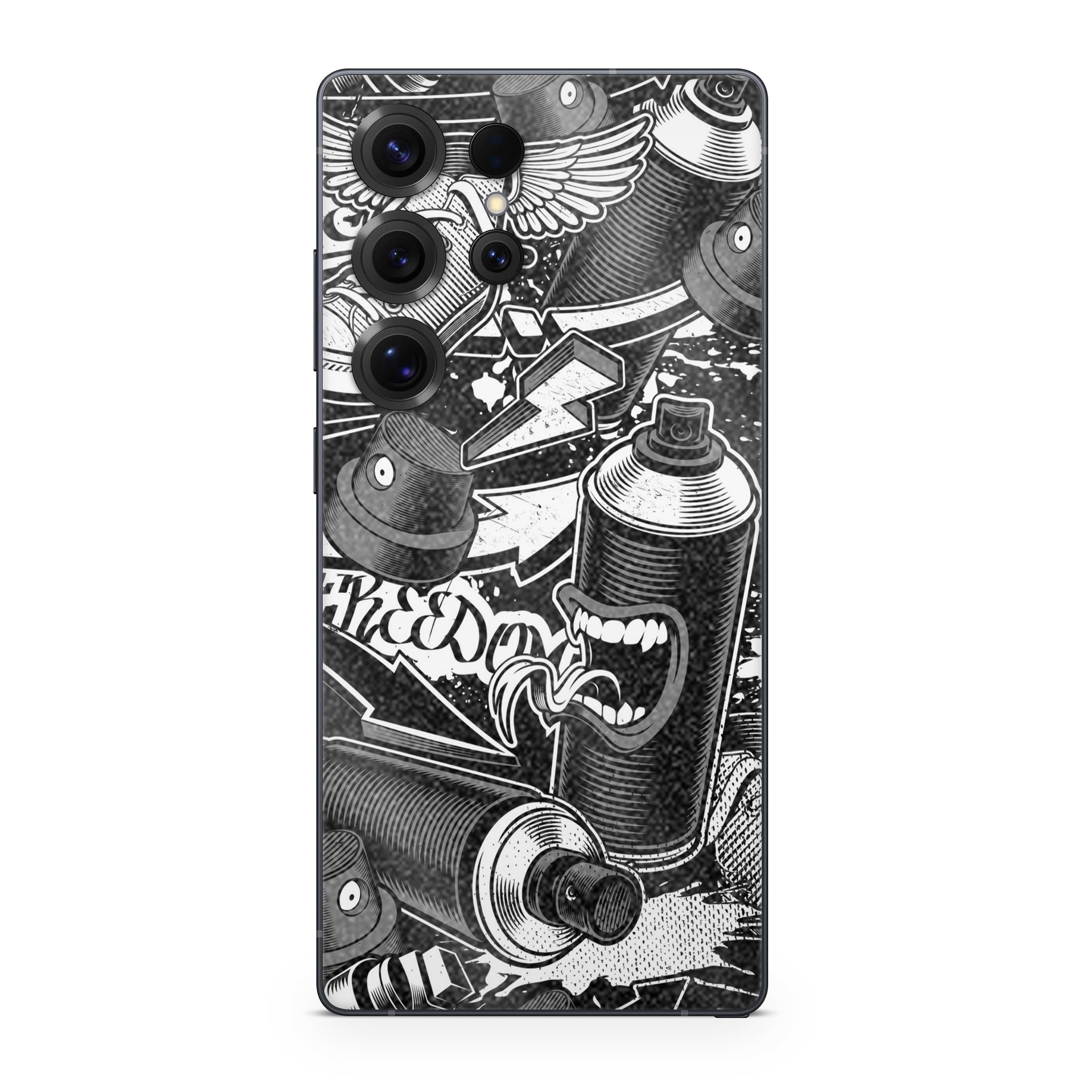 Glossy Glitter Phone Skin Compatible with Samsung Galaxy S25 Ultra - Mono Hip Hop - Premium 3M Vinyl Protective Wrap Decal Cover - Easy to Apply |