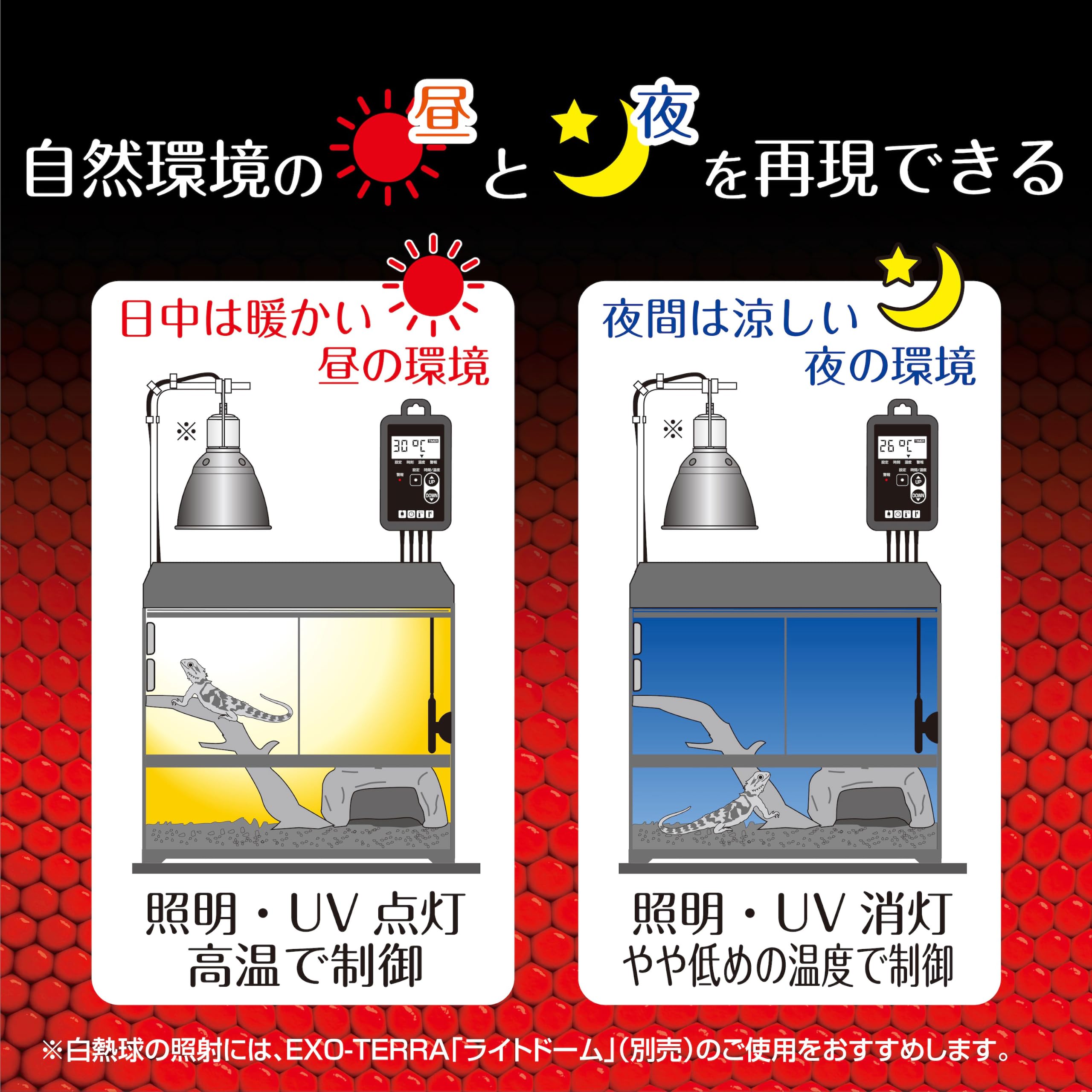 Amazon | ジェックス GEX EXOTERRA タイマーサーモ RTT‐1 温度・照明