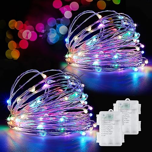 SUWITU Guirnalda de luces que funcionan con pilas 240 luces LED parpadeantes de 78 pies con 8 modos funciona con pilas para dormitorio dormitorio