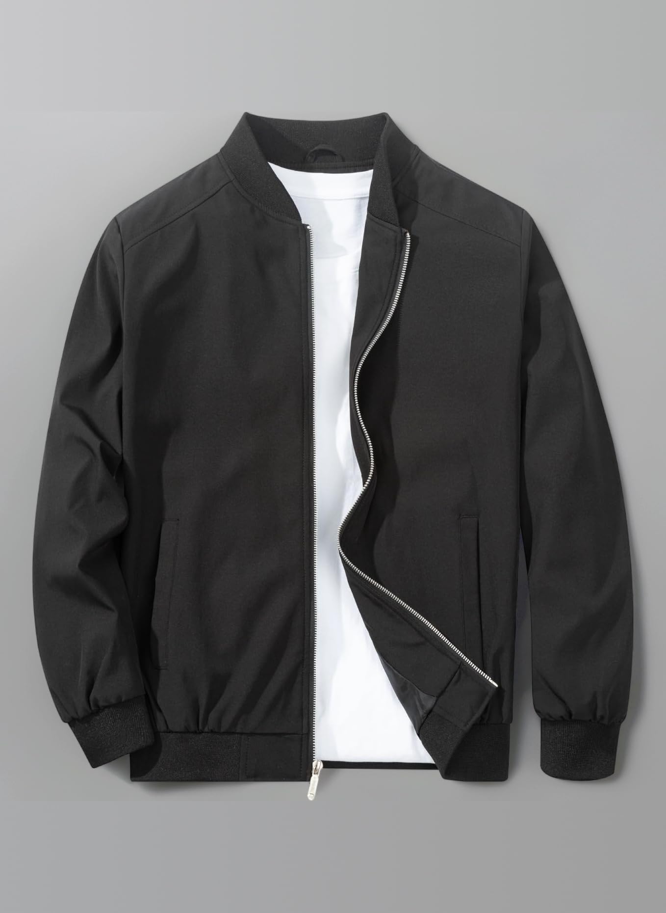 Men's Bomber Jacket Fashion Stylish Lightweight Windbreaker Spring Fall Casual Jackets for Men