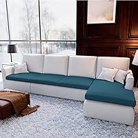 Vista 49 de EFELIM Funda de cojín seccional de 4 piezas para sofá en forma de L, funda elástica para sofá de 1, 2, 3 asientos, funda antideslizante para sofá
