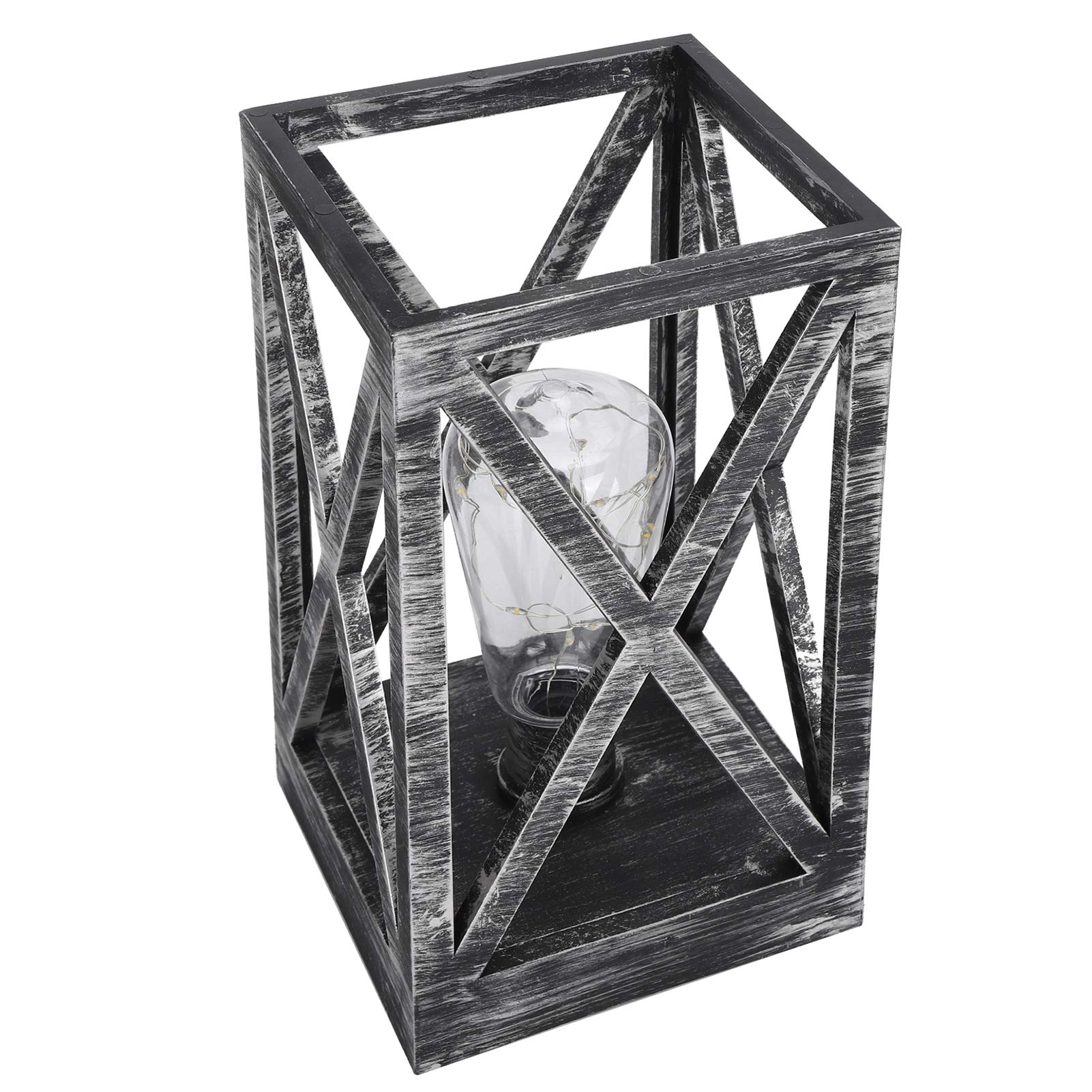 Linterna de viento vintage de madera ideal para regalo artesanal de mesa