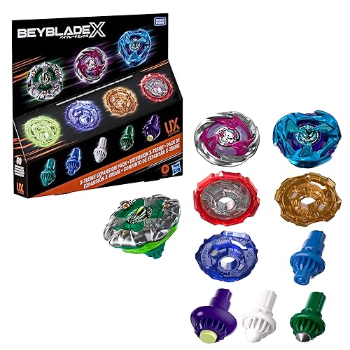 BEY BLADE X X-Treme Expansion Pack, 3 Blades, 4 Ratchets, 5 Bits, Battling Tops Game Toys, Ages 8+