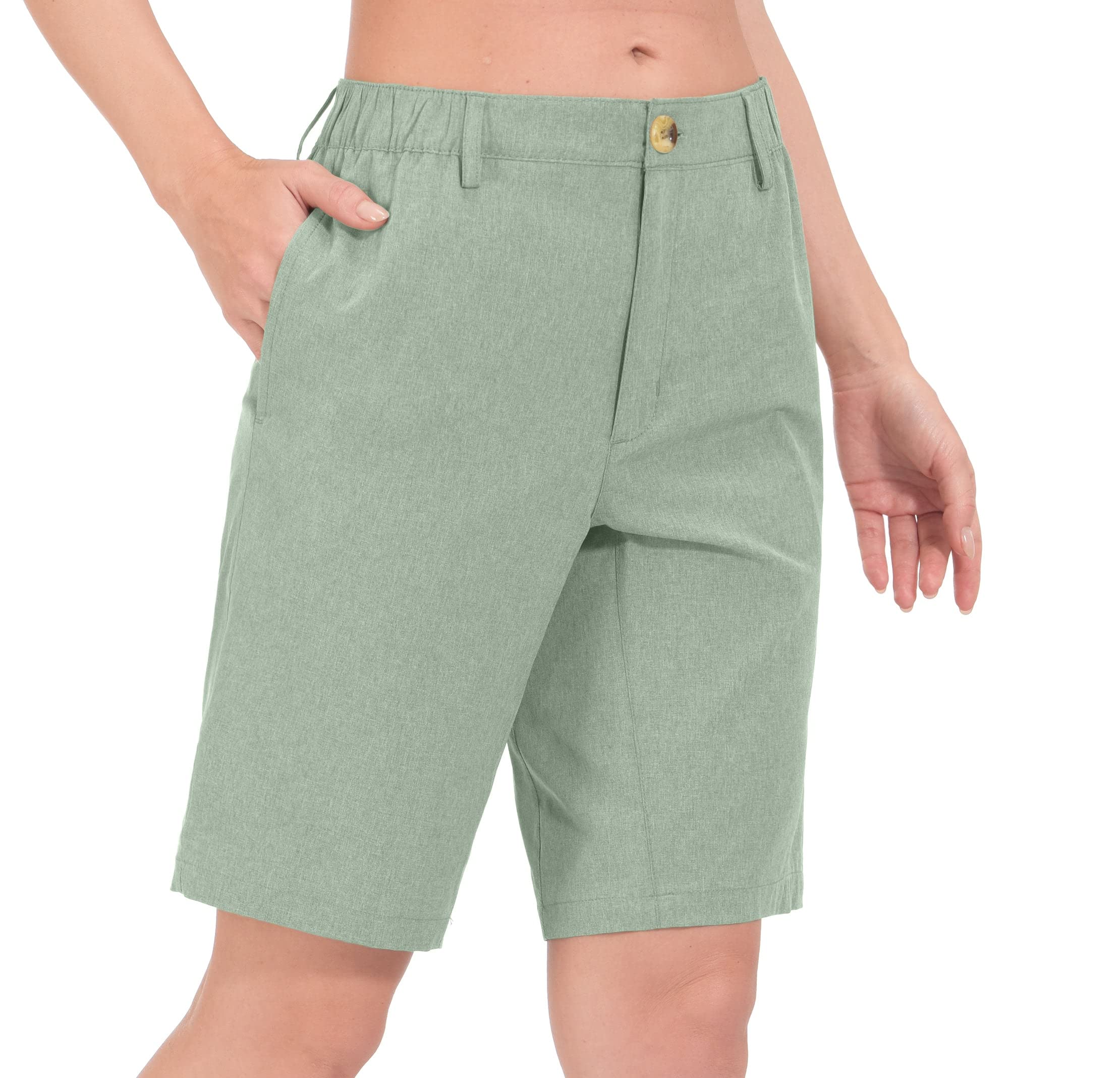 Little Donkey Andy Damen Leichte schnell trocknende Bermudashorts UPF 50 Stretch-Shorts für Golf Wanderen Reise