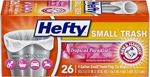 Hefty Small Garbage Bags, Flap Tie, Tropical Paradise Scent,…