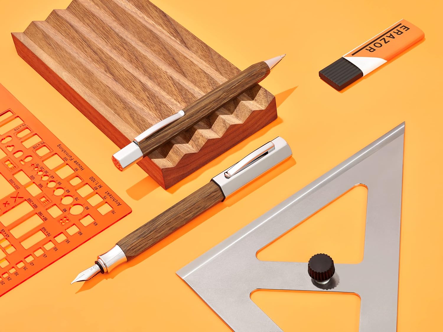 Faber-Castell Ondoro Fountain Pen, Smoked Oak Wood - Medium