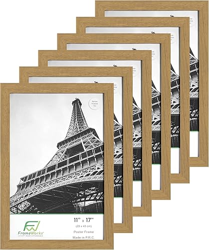 Vista 12 de FrameWorks Marco para póster de madera de 18 x 24 pulgadas, marcos clásicos de color negro mate con vidrio acrílico inastillable, fotos, pósters