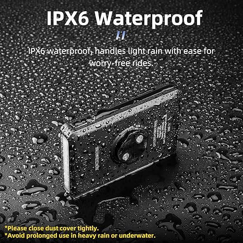 Miniatura 7 de ROCKBROS Soporte para bicicleta compatible con computadora de ciclismo, 10000mAh5000mAh Type-C Recarga Luz de bicicleta