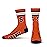 For Bare Feet NCAA Syracuse Orange 4 Stripe Deuce Crew Sock Team Color LARGE