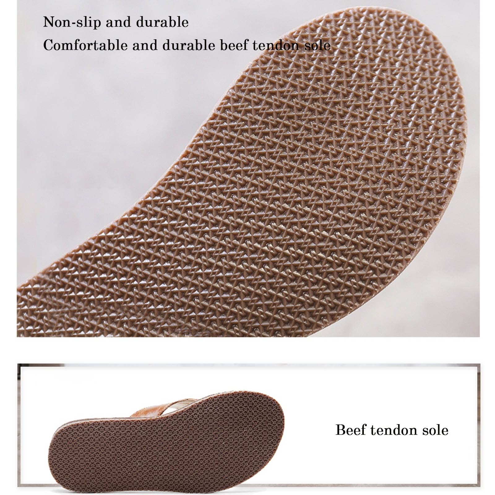 Chanclas de Verano para Mujer Tangas Zapatillas cómodas para Playa/Piscina, Sandalias de Cuero para Hombre Sandalias de Moda para Mujer Nuevo Verano Chanclas de Cuero Antideslizantes (Color: Marrón,