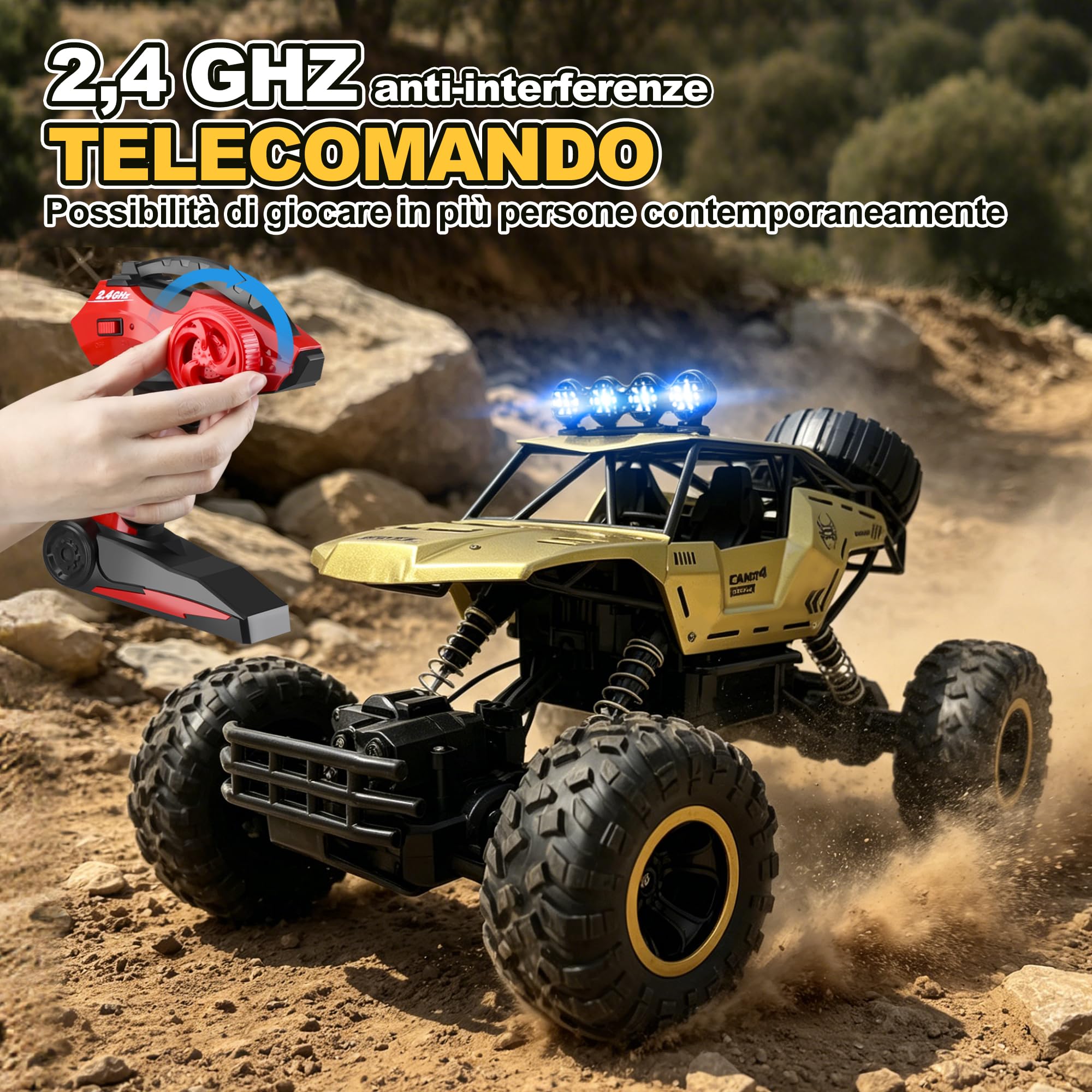 Jiakora Macchina Telecomandata per bambini, 1:12 Monster Truck Giocattolo